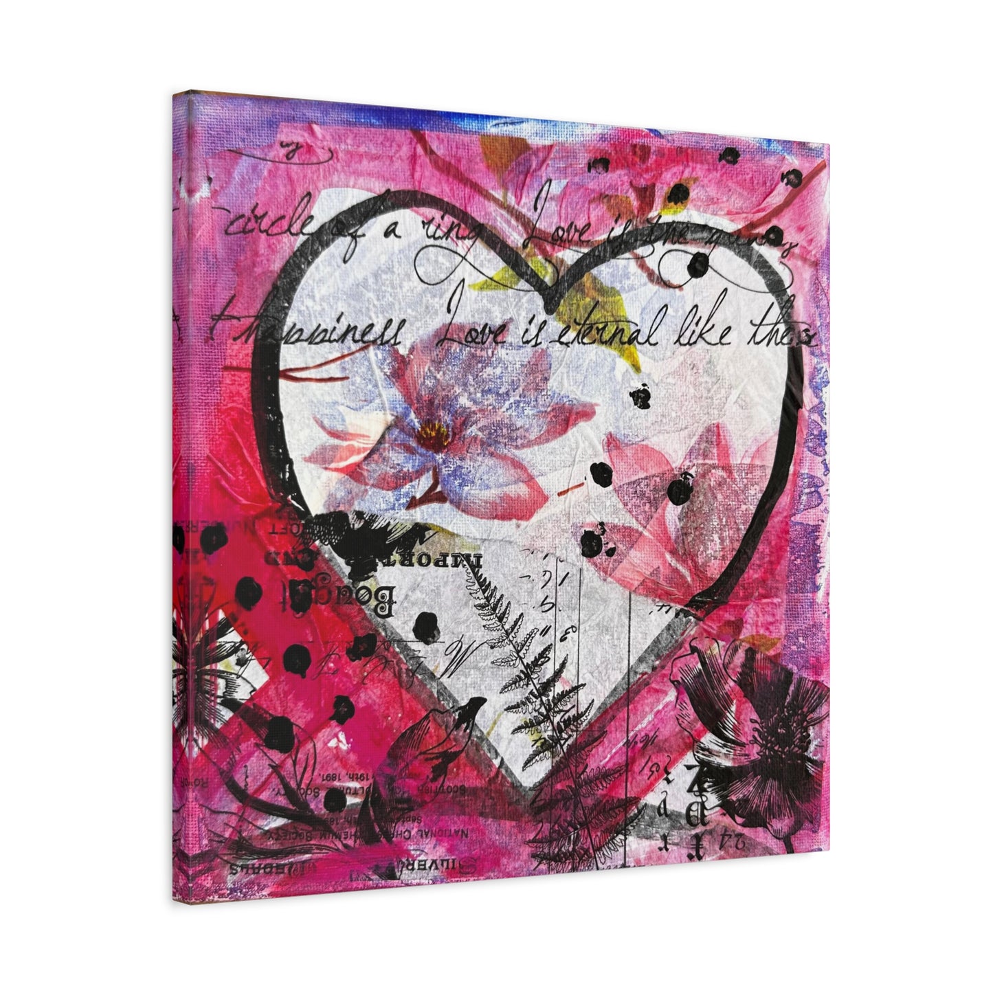 Hearts & Flowers  - Canvas