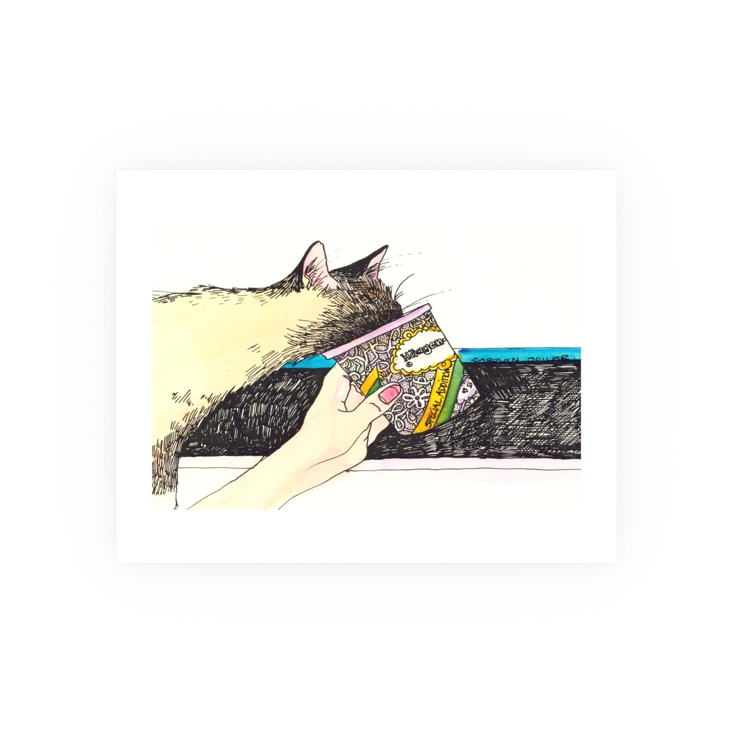 Ice Cream Kitty - Prints - Various Sizes