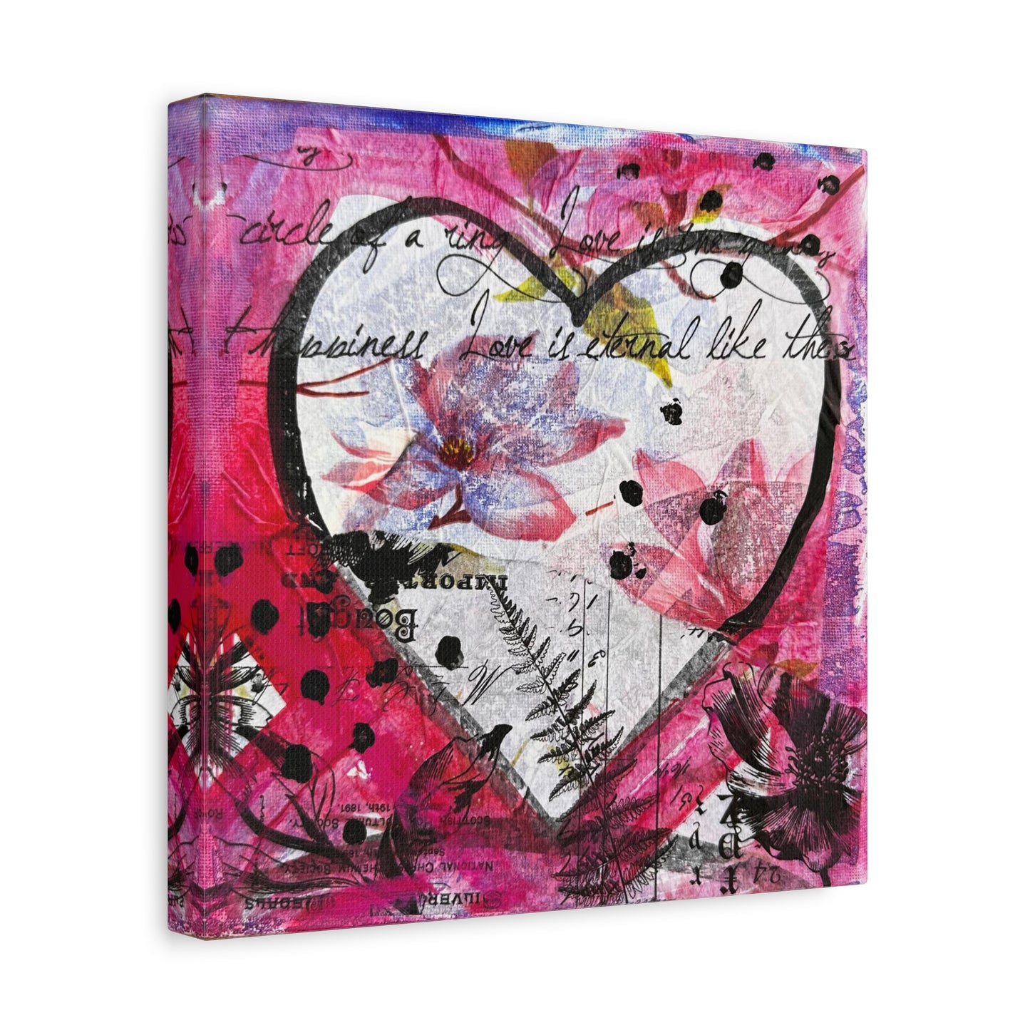 Hearts & Flowers  - Canvas