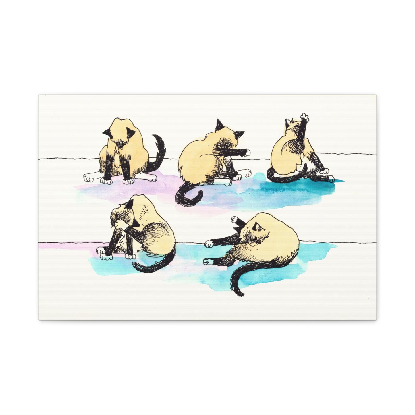 Duckling x 5  - Canvas