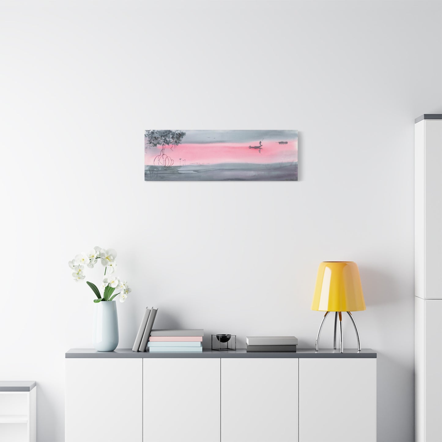 Pink & Grey Dawn  - Canvas