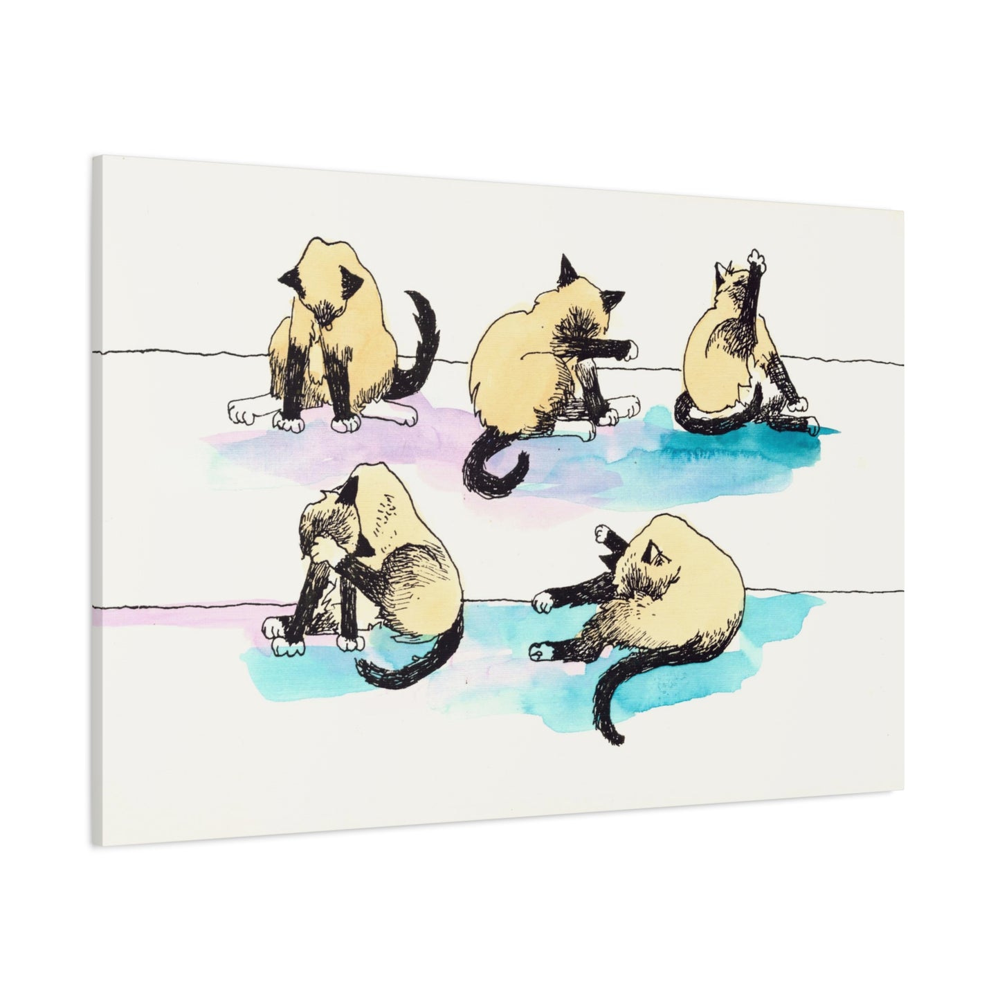 Duckling x 5  - Canvas