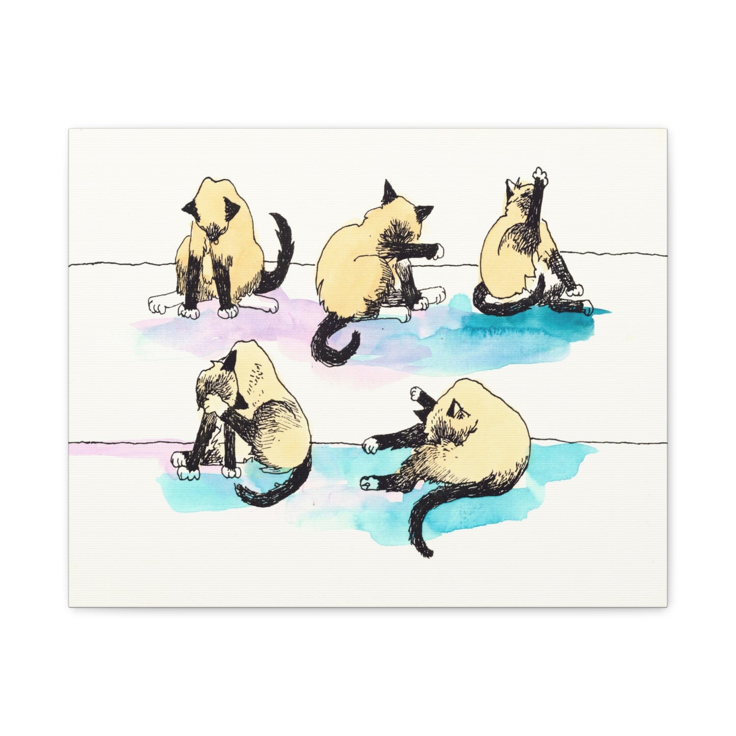 Duckling x 5  - Canvas