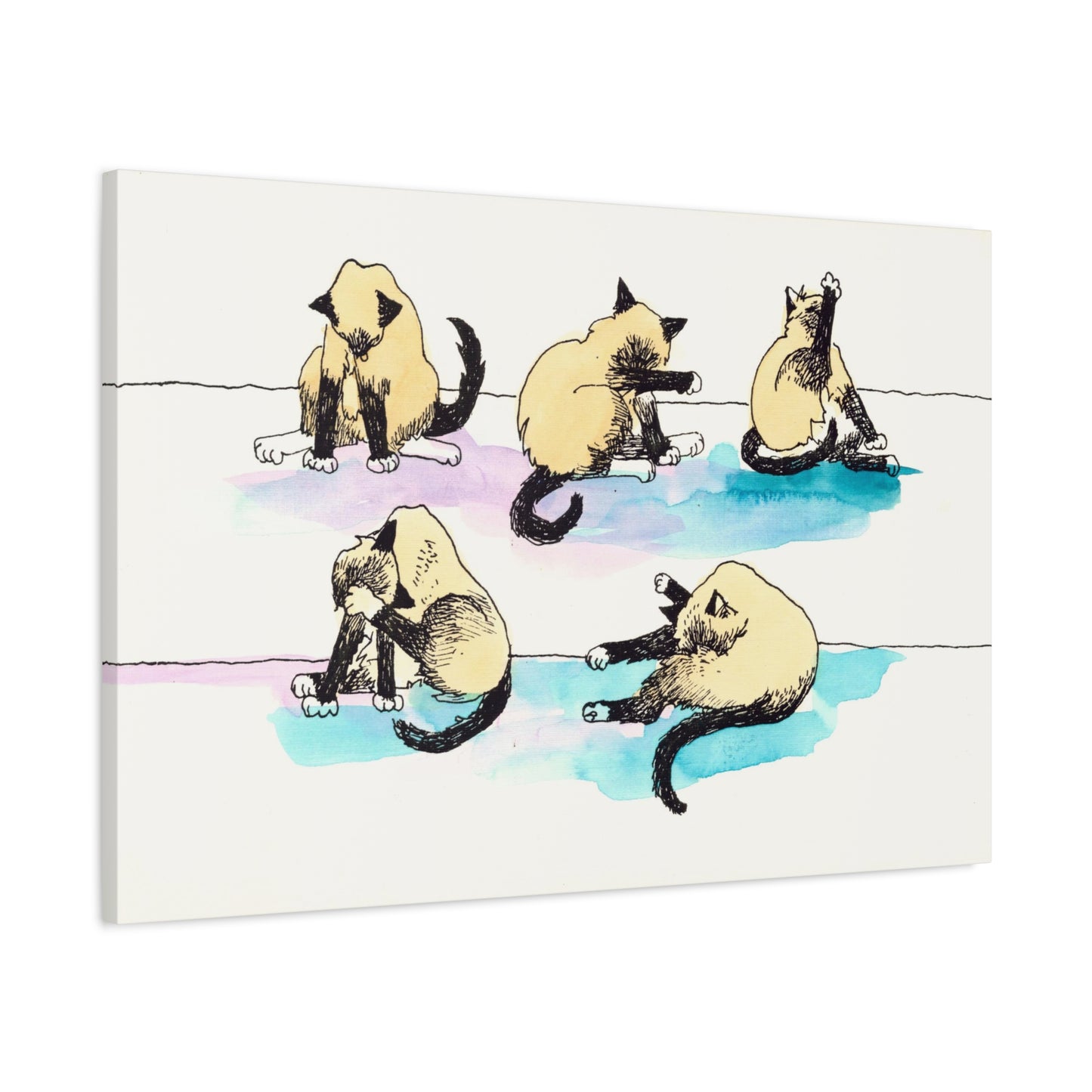 Duckling x 5  - Canvas