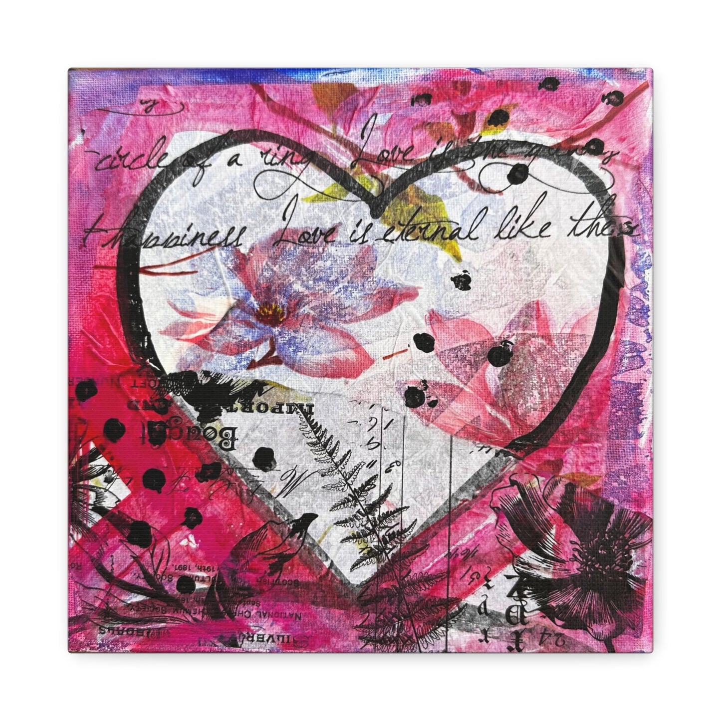 Hearts & Flowers  - Canvas