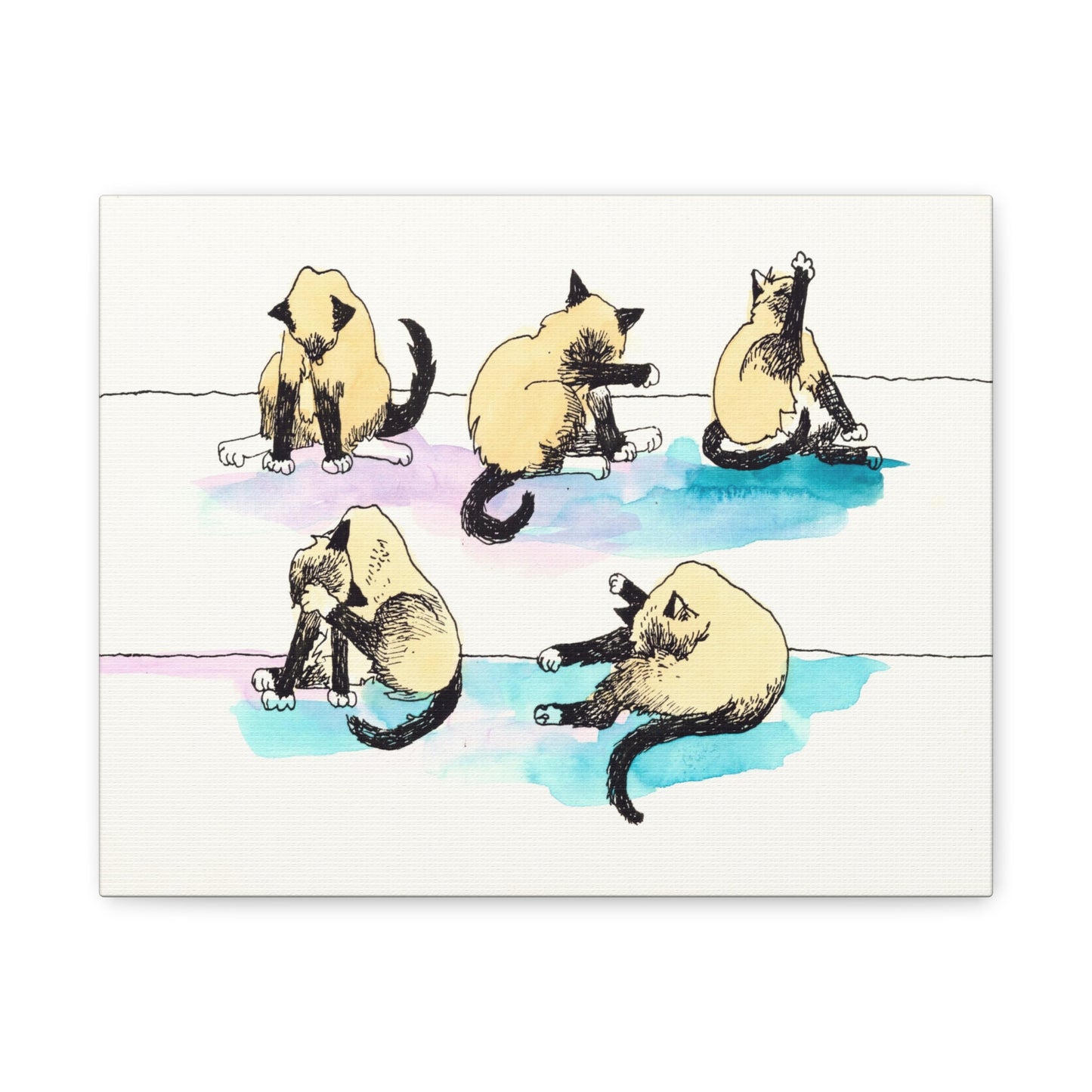 Duckling x 5  - Canvas